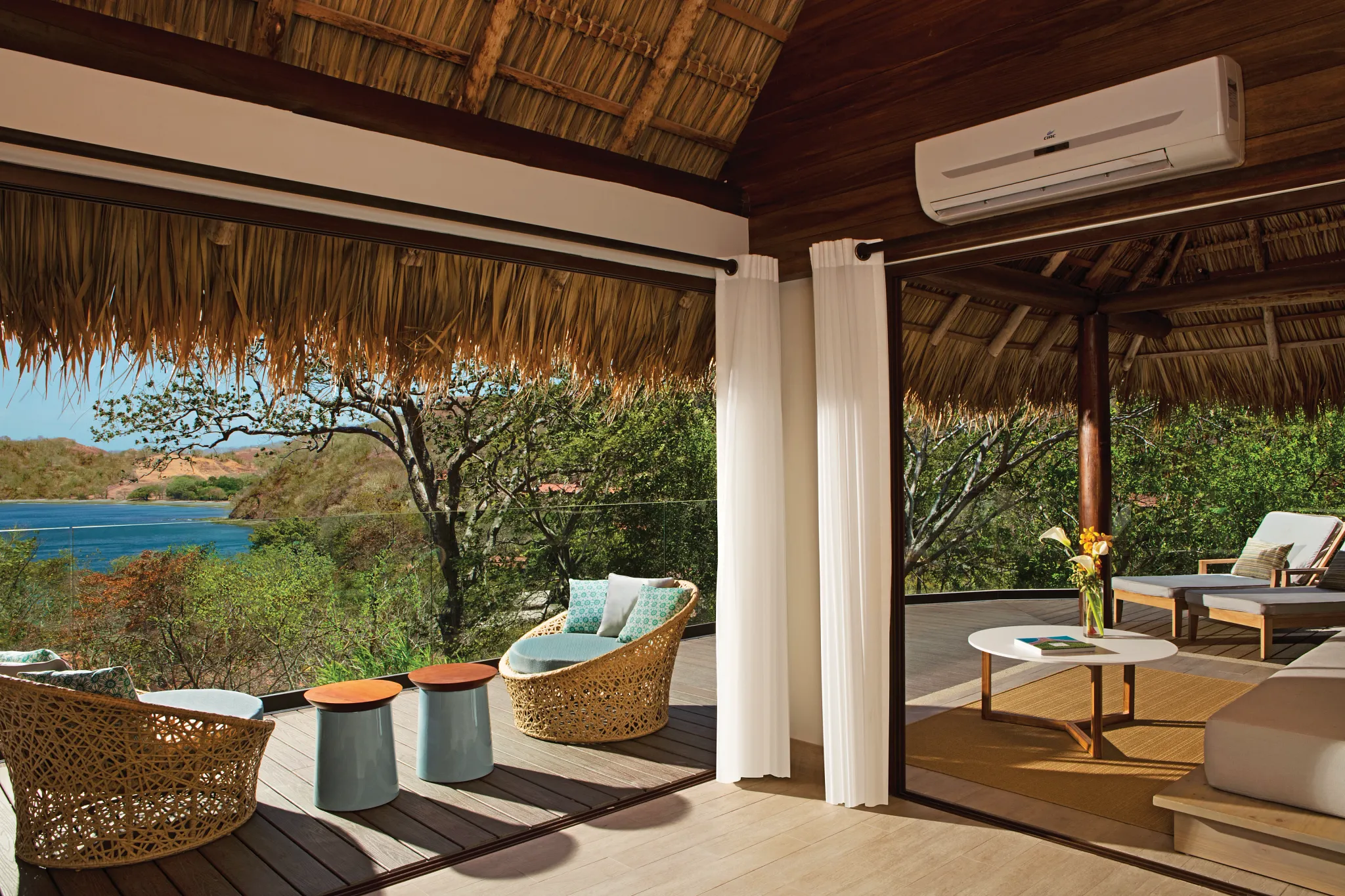 Preferred Club Presidential Suite terrace with plunge pool and seating at Secrets Papagayo Costa Rica.
