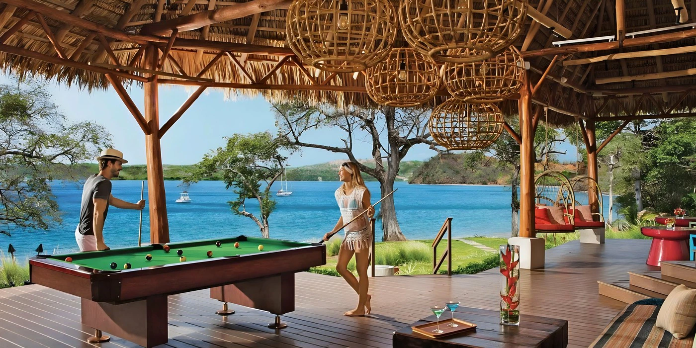 Sugar Reef Bar open-air lounge with ocean views for private events at Secrets Papagayo